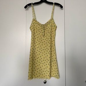 BRAND NEW yellow floral mini dress